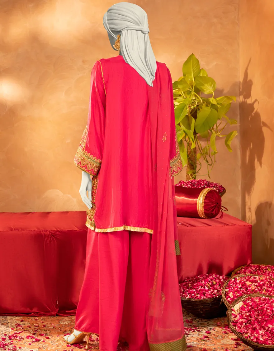 PINK RAW SILK 3PC STITCHED | JJPW-S-JPS-25-3916 F sold by Junaid Jamshed product image thumbnail 2