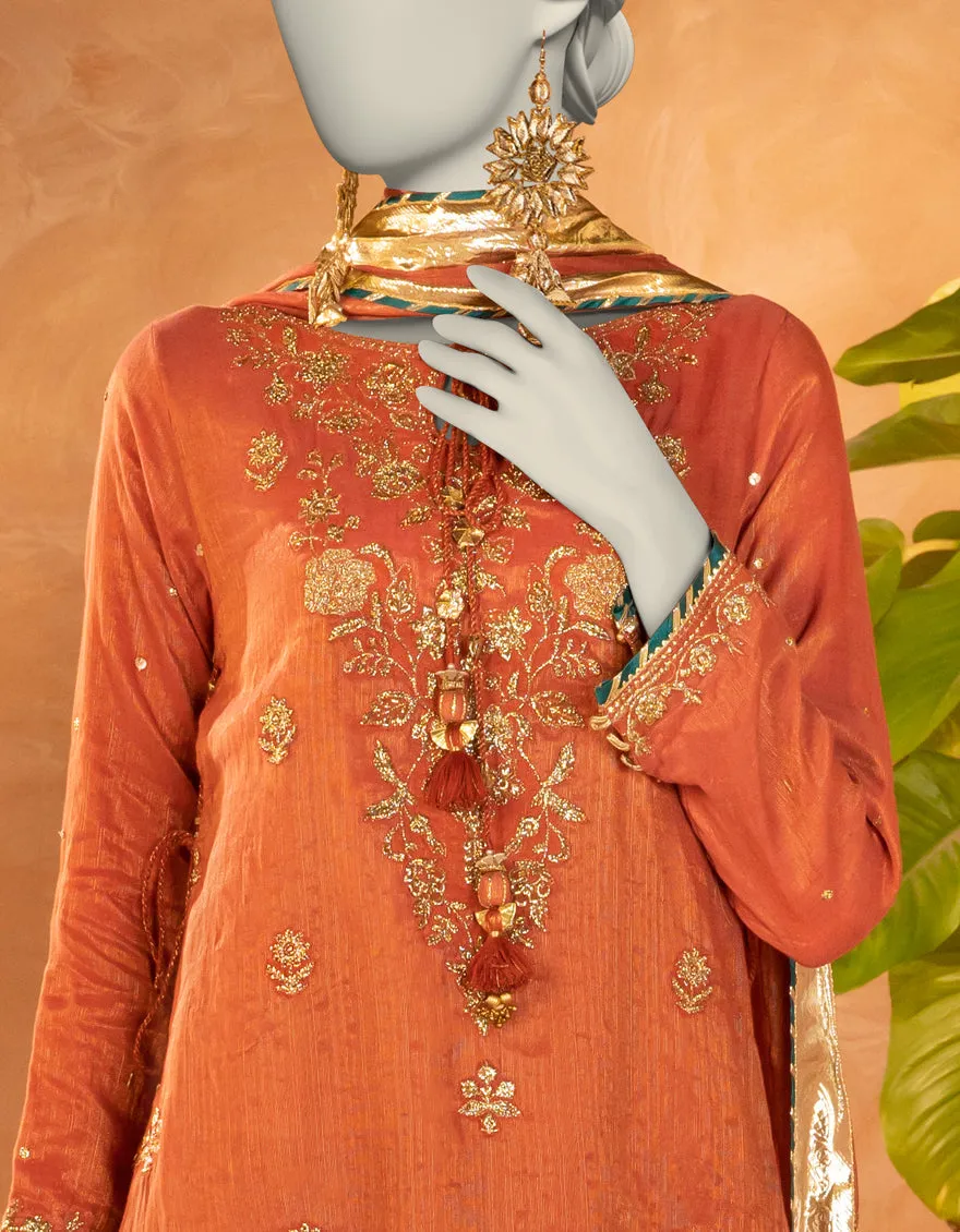 RUST COTTON 3PC STITCHED | JJPW-S-JPS-25-3923 F sold by Junaid Jamshed product image thumbnail 2