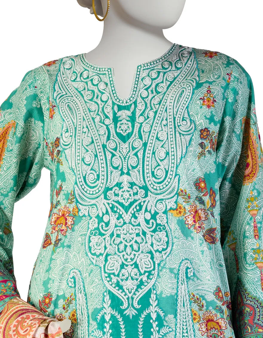 GREEN LAWN 3PC STITCHED | JLAWN-S-25-083/S ETR sold by Junaid Jamshed product image thumbnail 3