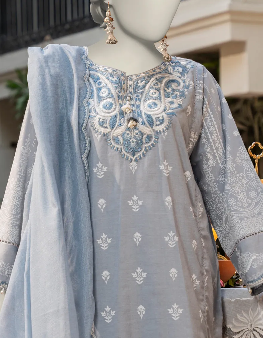 GREY DOBBY 3PC STITCHED | JLAWN-S-25-088/S MAJ sold by Junaid Jamshed product image thumbnail 2