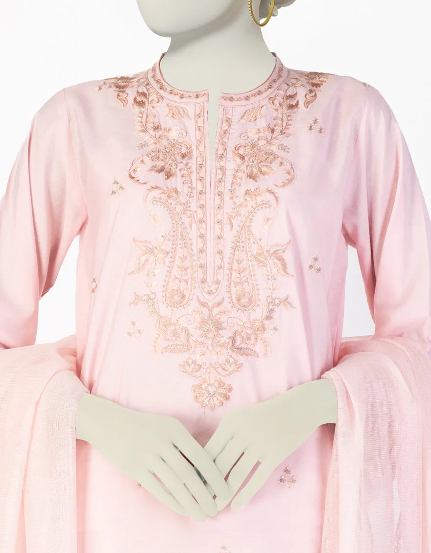 PINK COTTON SILK 3PC STITCHED | JLAWN-S-25-089/S GRA sold by Junaid Jamshed product image thumbnail 3