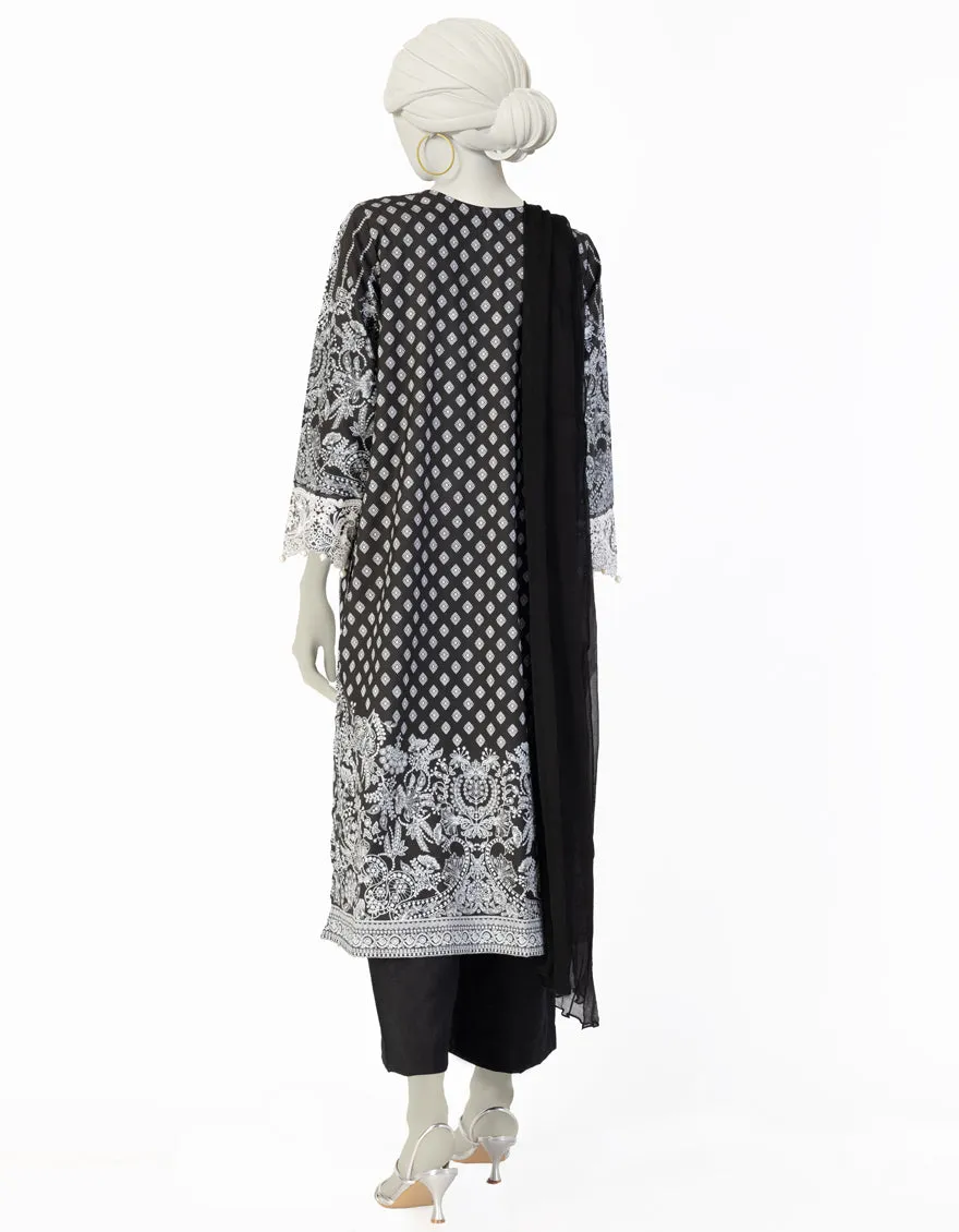BLACK SILK 3PC STITCHED | JLAWN-S-25-102/S SHE sold by Junaid Jamshed product image thumbnail 2