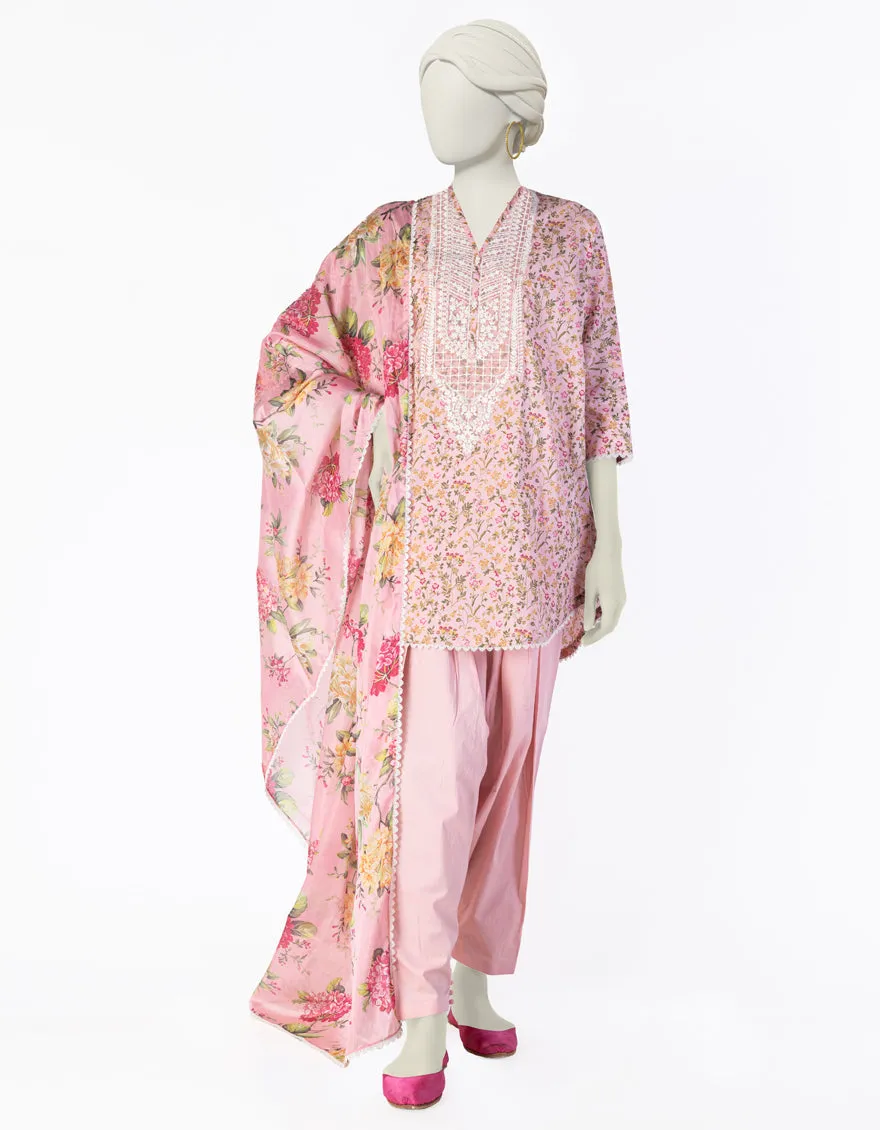 PINK LAWN 3PC STITCHED | JLAWN-S-25-107/S SHA sold by Junaid Jamshed