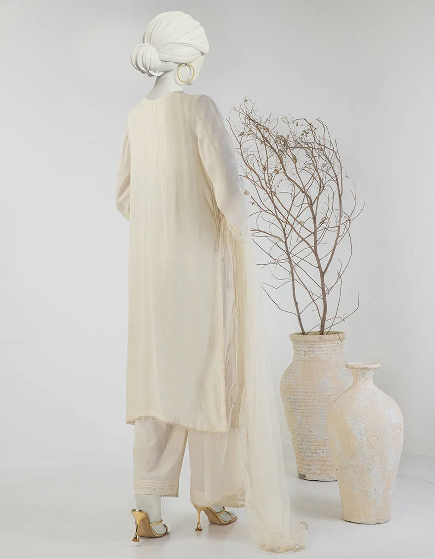 BEIGE DOBBY 3PC STITCHED | JLAWN-S-25-127/S PEA sold by Junaid Jamshed product image thumbnail 2