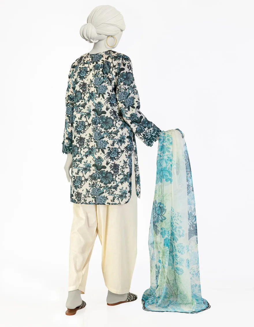 CREAM LAWN 3PC STITCHED | JLAWN-S-25-129/S GAR sold by Junaid Jamshed product image thumbnail 2