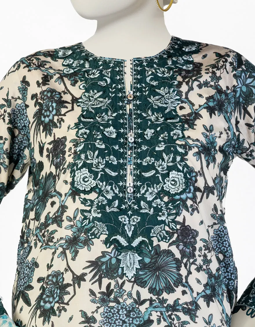 CREAM LAWN 3PC STITCHED | JLAWN-S-25-129/S GAR sold by Junaid Jamshed product image thumbnail 3