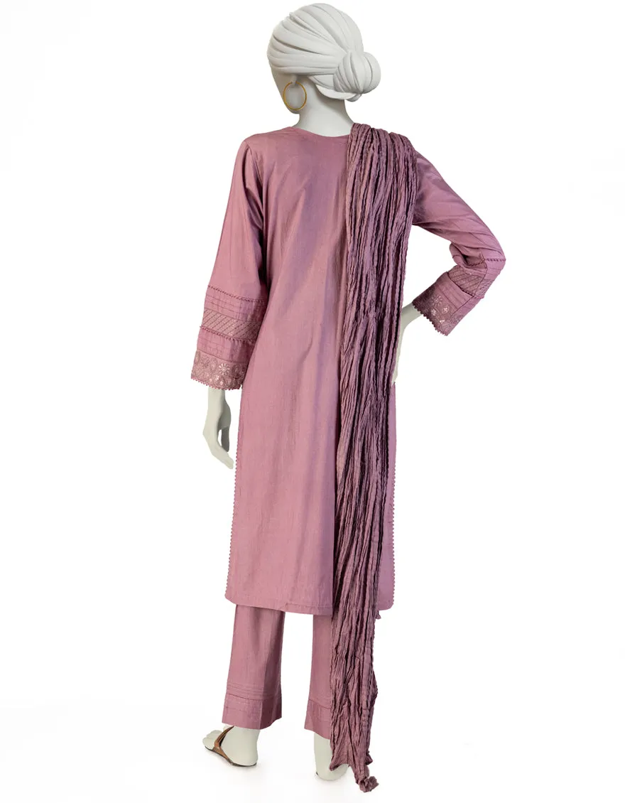 MAUVE LAWN 3PC STITCHED | JLAWN-S-25-133/S CHI sold by Junaid Jamshed product image thumbnail 2