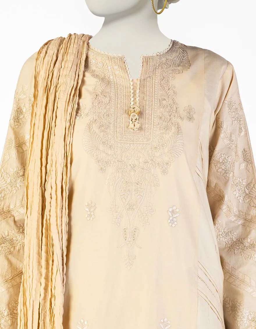 BEIGE LAWN 3PC STITCHED | JLAWN-S-25-134/S CHI sold by Junaid Jamshed product image thumbnail 3