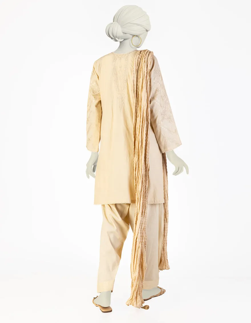 BEIGE LAWN 3PC STITCHED | JLAWN-S-25-134/S CHI sold by Junaid Jamshed product image thumbnail 2