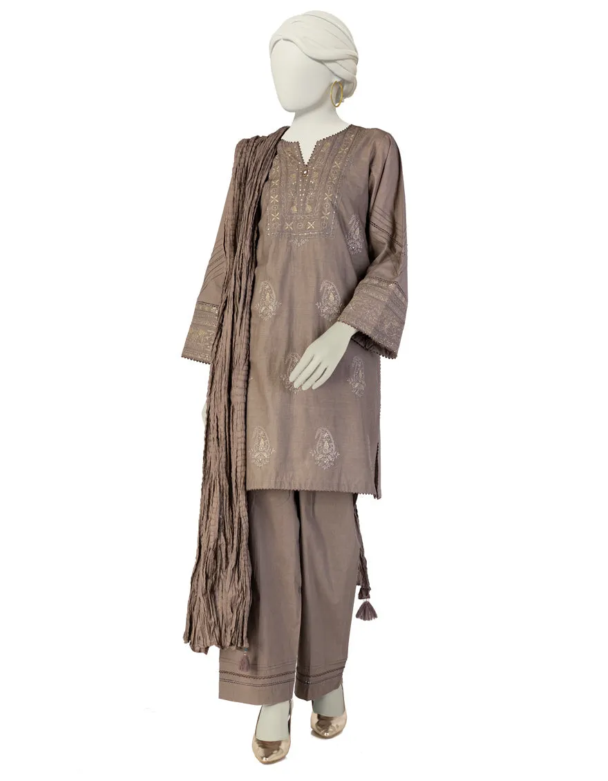 GREY LAWN 3PC STITCHED | JLAWN-S-25-135/S CHI sold by Junaid Jamshed