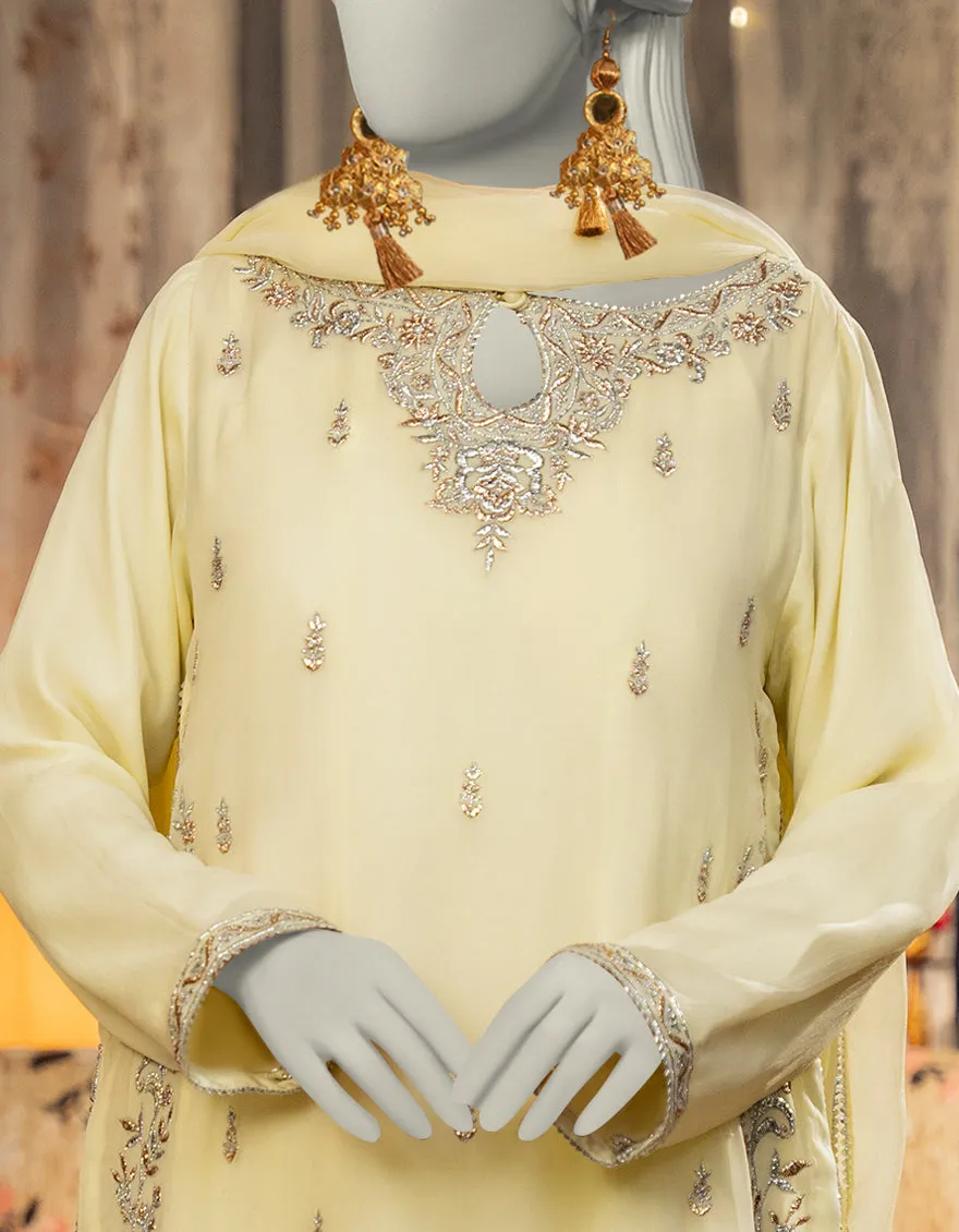 YELLOW CHIFFON 3PC STITCHED | JLAWN-S-25-166/S SHI sold by Junaid Jamshed product image thumbnail 2
