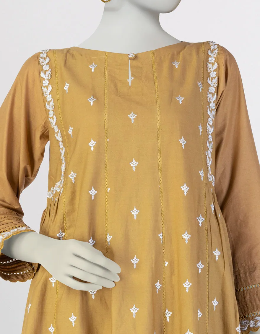 OCHER LAWN KURTI | JJLK-S-JSS-25-379 FB sold by Junaid Jamshed product image thumbnail 3