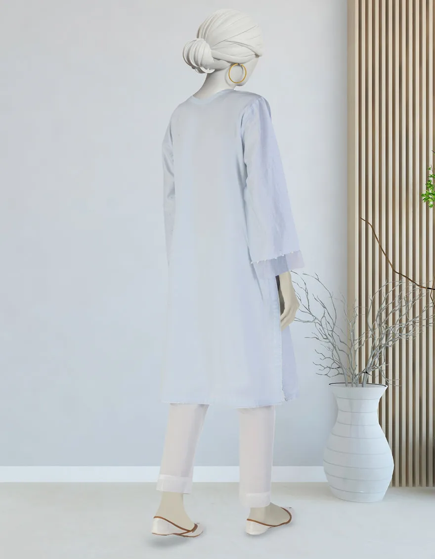 BLUE LAWN KURTI | JJLK-S-JSS-25-384 FB sold by Junaid Jamshed product image thumbnail 2