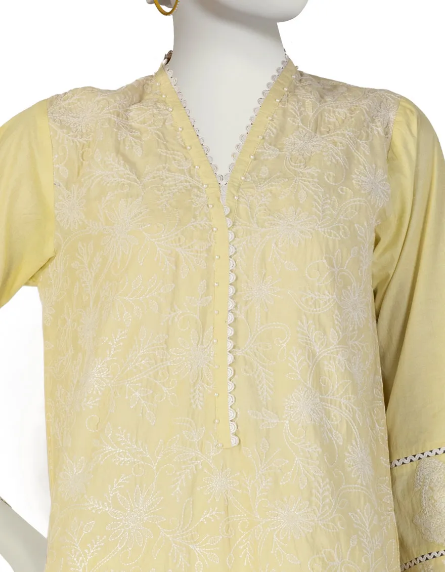 YELLOW LAWN KURTI | JJLK-S-JSS-25-387 FB sold by Junaid Jamshed product image thumbnail 3
