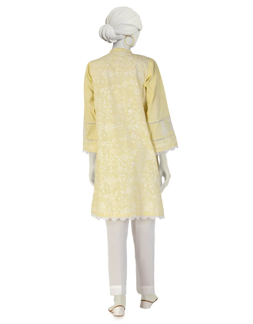 YELLOW LAWN KURTI | JJLK-S-JSS-25-387 FB sold by Junaid Jamshed product image thumbnail 2