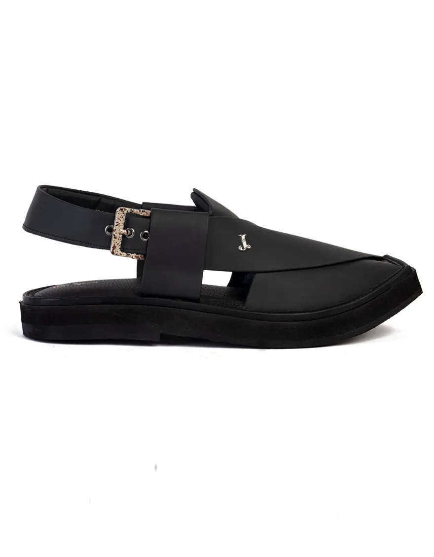 MATT BLACK PESHAWARI SANDAL | JJFW-JPC-100-KC/S25- sold by Junaid Jamshed product image thumbnail 2