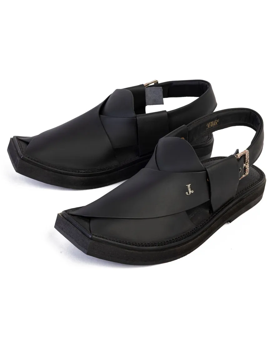 MATT BLACK PESHAWARI SANDAL | JJFW-JPC-100-KC/S25- sold by Junaid Jamshed product image thumbnail 3