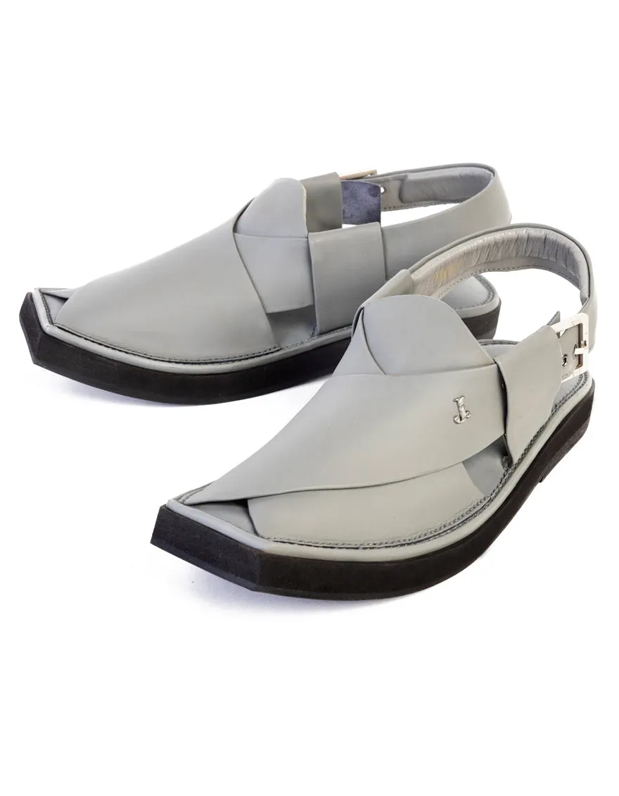 GREY PESHAWARI SANDAL | JJFW-JPC-102-KC/S25- sold by Junaid Jamshed product image thumbnail 3