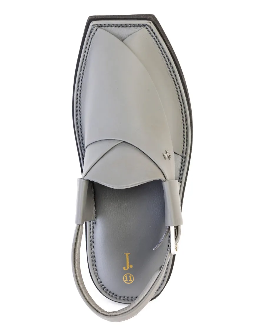 GREY PESHAWARI SANDAL | JJFW-JPC-102-KC/S25- sold by Junaid Jamshed