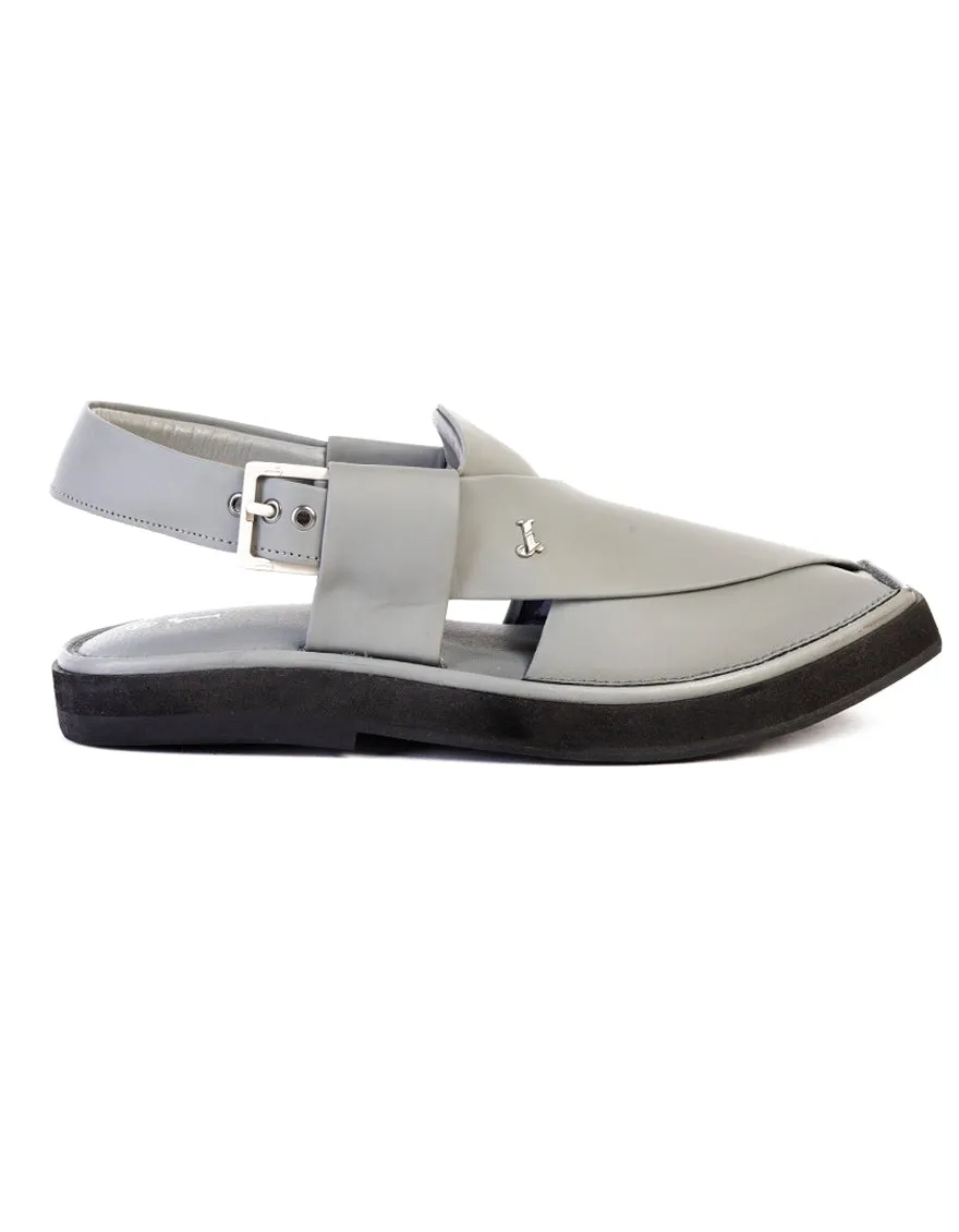 GREY PESHAWARI SANDAL | JJFW-JPC-102-KC/S25- sold by Junaid Jamshed product image thumbnail 2