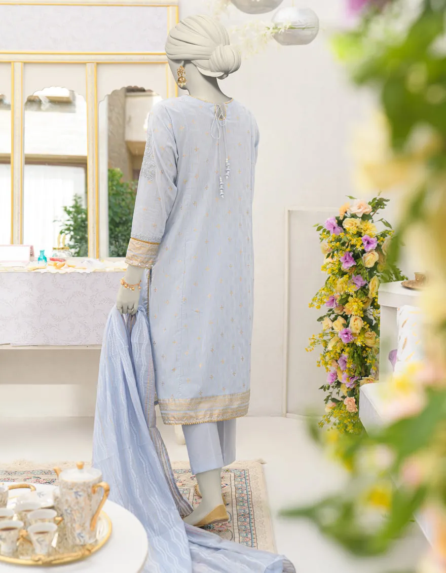 BLUE LAWN 3PC STITCHED | JLAWN-S-25-118/S MAH sold by Junaid Jamshed product image thumbnail 2