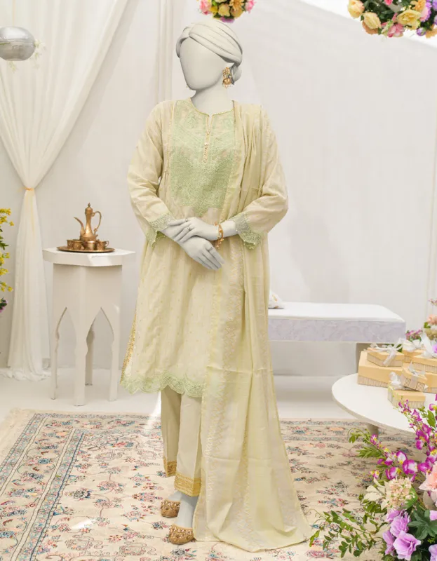 PISTA DOBBY 3PC STITCHED | JLAWN-S-25-117/S MAH sold by Junaid Jamshed