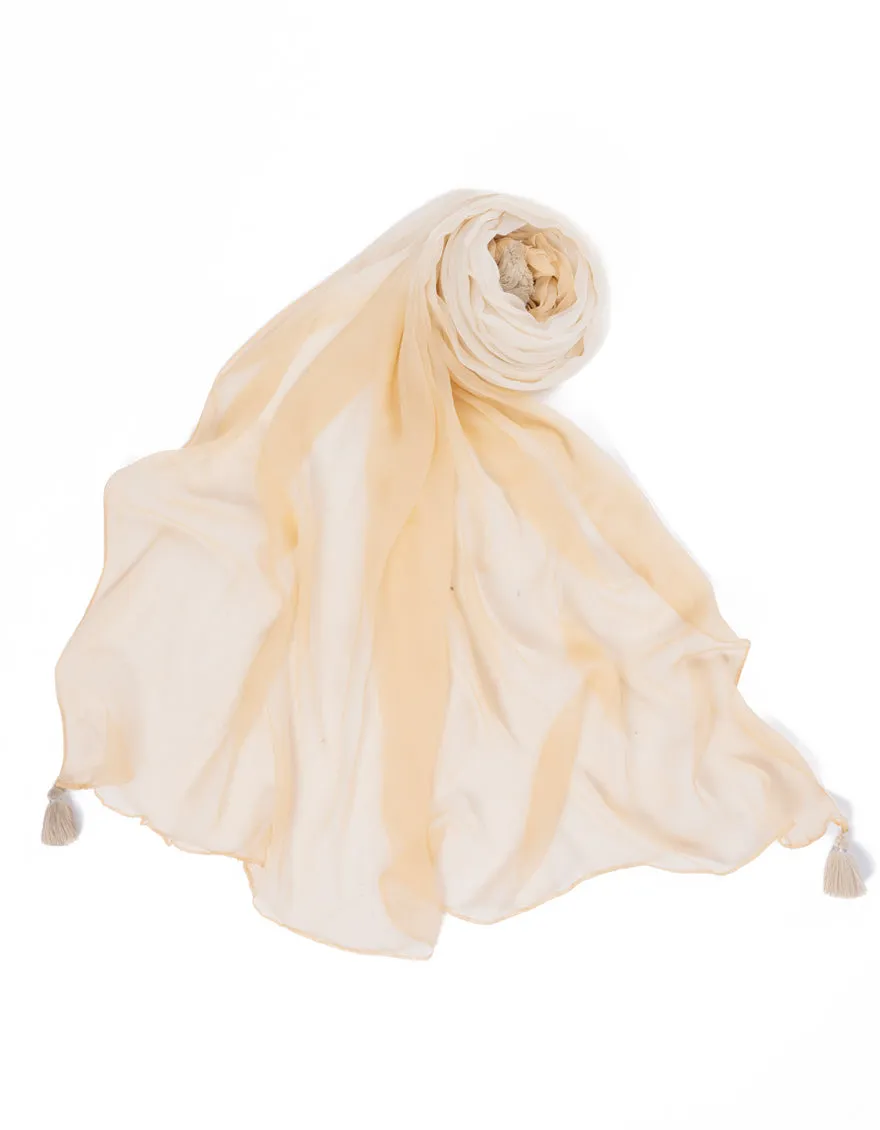 BEIGE IMPURE CHIFFON DUPATTA | JLDP-CD-05-2614 sold by Junaid Jamshed