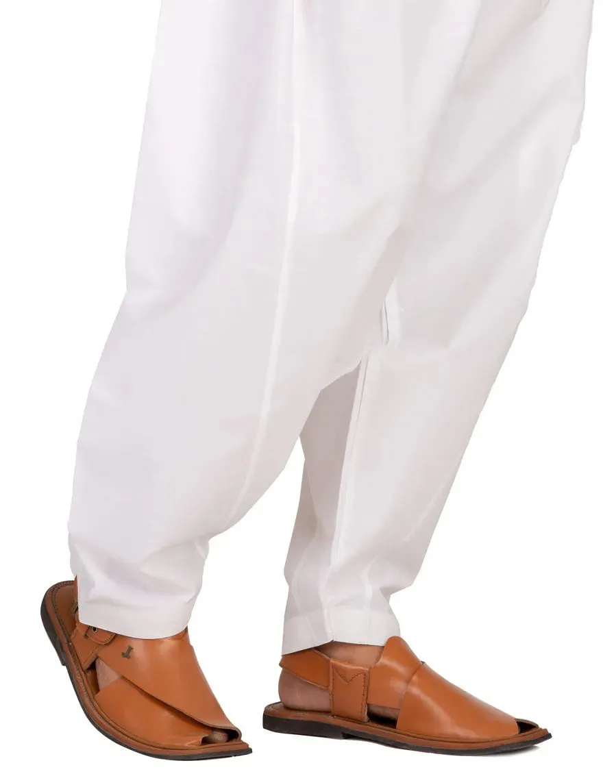 WHITE COTTON SILK SHALWAR | JJS-A-102-R13/S24/JS sold by Junaid Jamshed product image thumbnail 2