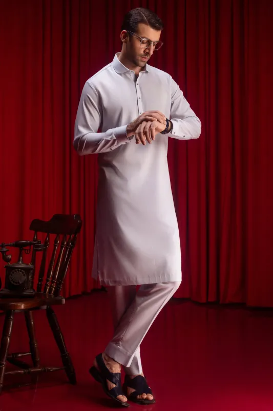 BLUE COTTON KURTA TROUSERS | CCMKT-S-39521-B4 sold by Junaid Jamshed