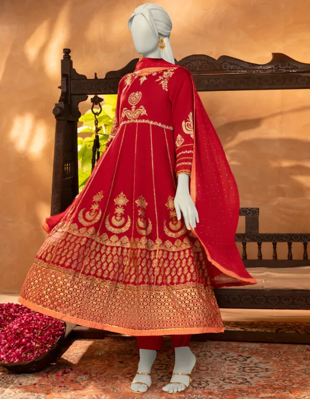 MAROON PAPER COTTON 3PC STITCHED | JJPW-S-JPS-25-3901 F sold by Junaid Jamshed