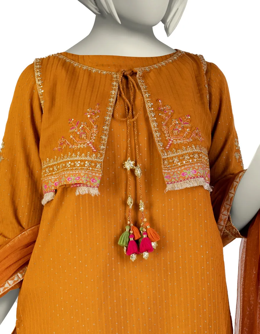 MUSTARD DOBBY 3PC STITCHED | JGK-S-JTF-25-755 FB/ sold by Junaid Jamshed product image thumbnail 3