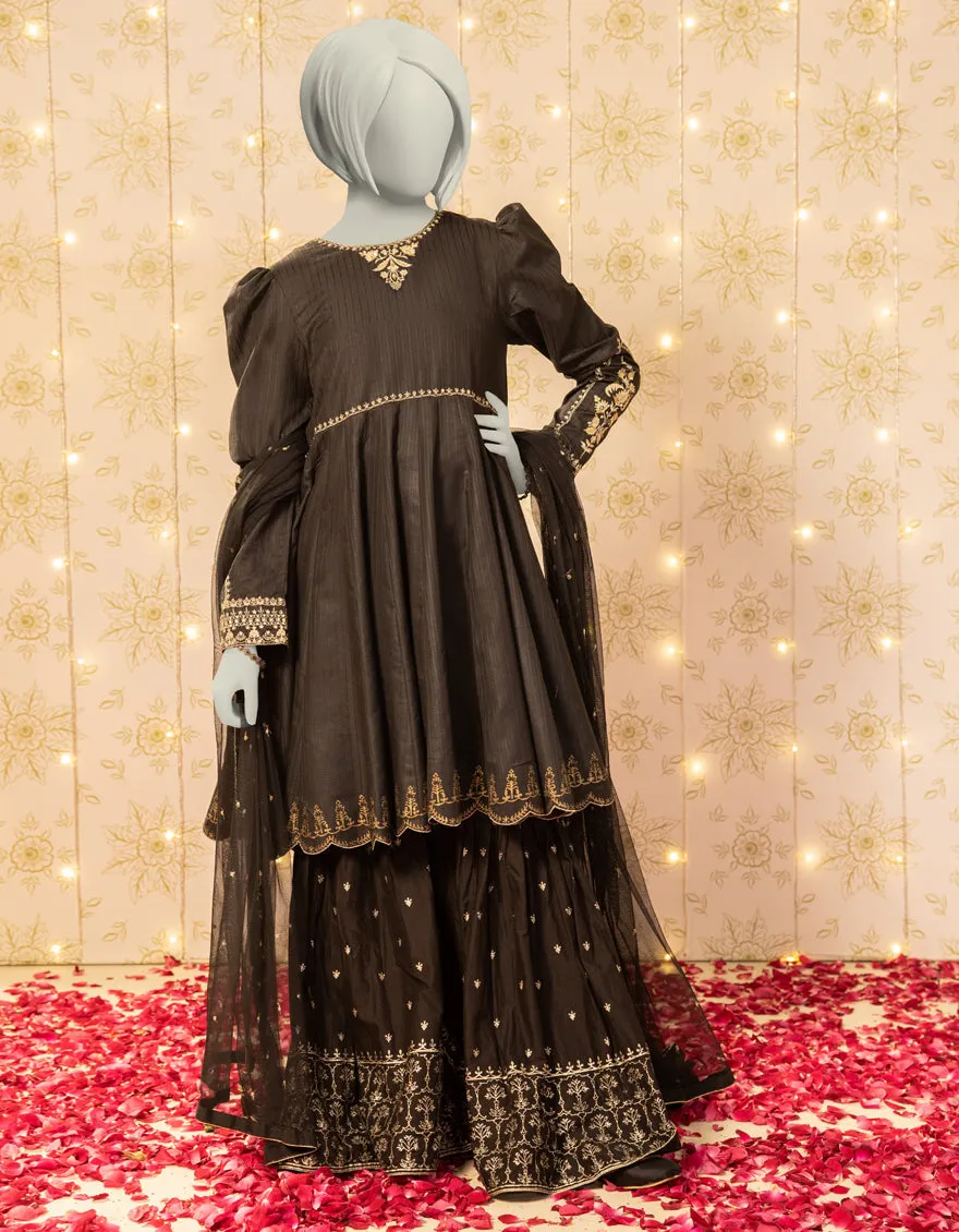 BLACK DOBBY 3PC STITCHED | JGK-S-JTF-25-753 FB/ sold by Junaid Jamshed