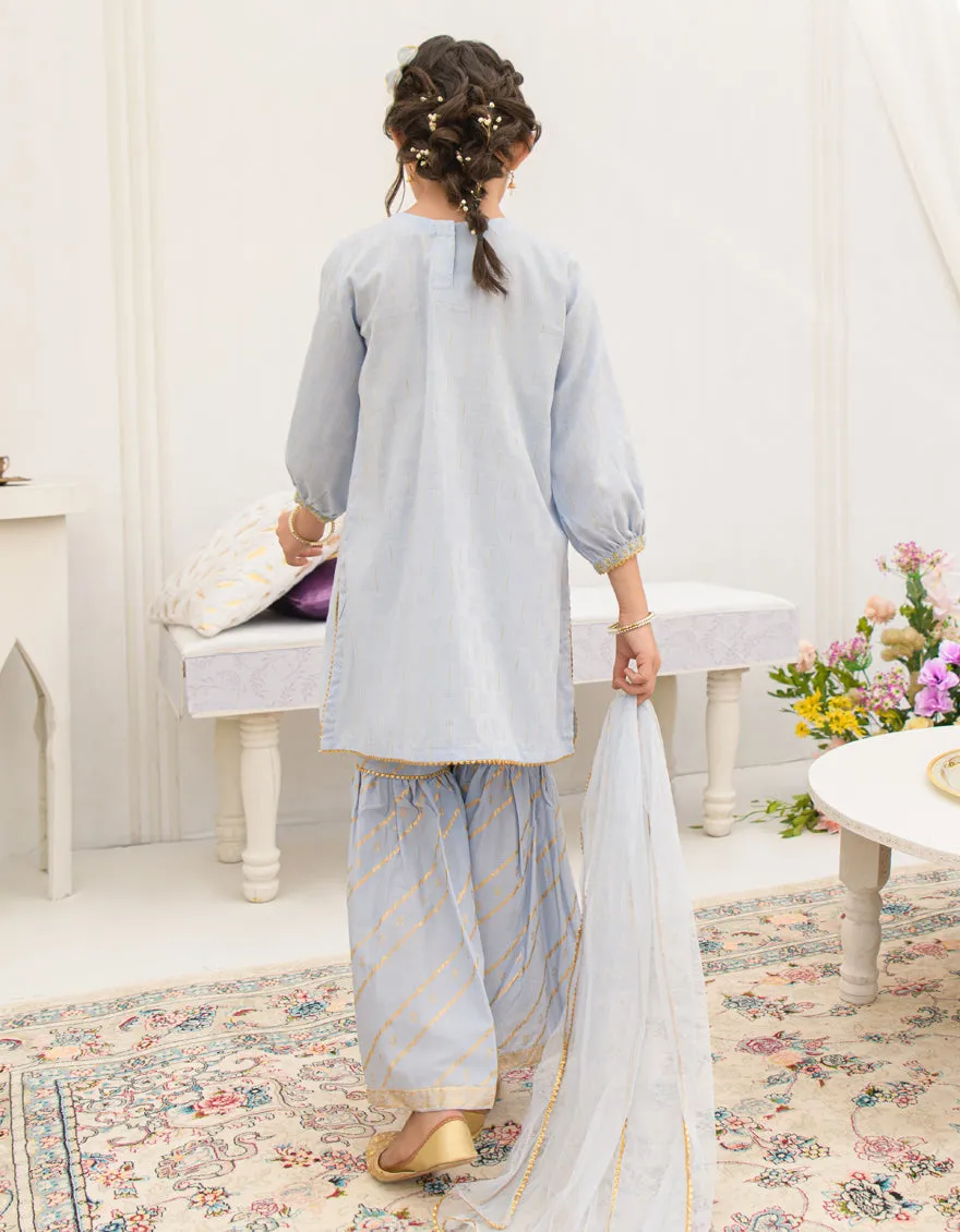 BLUE DOBBY 3PC STITCHED | JGK-S-JGP-25-1573 FB sold by Junaid Jamshed product image thumbnail 2