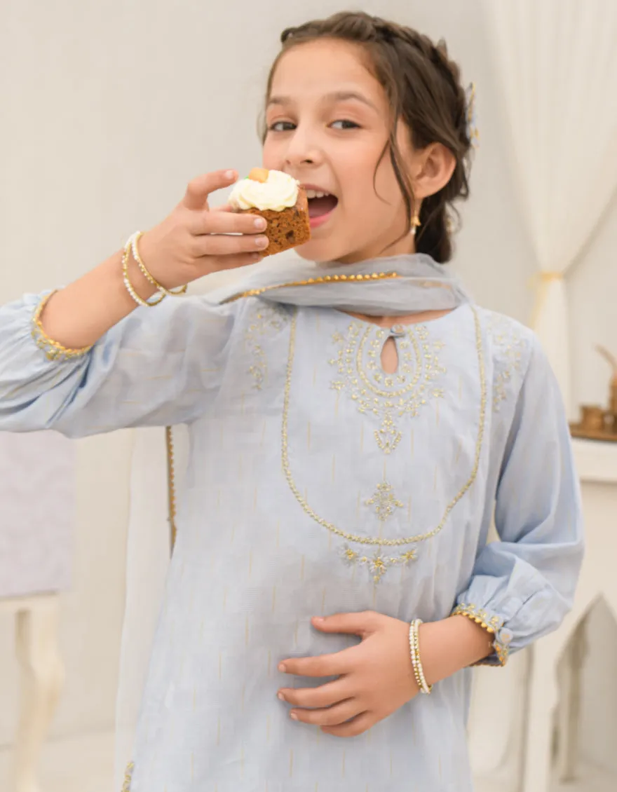 BLUE DOBBY 3PC STITCHED | JGK-S-JGP-25-1573 FB sold by Junaid Jamshed product image thumbnail 3