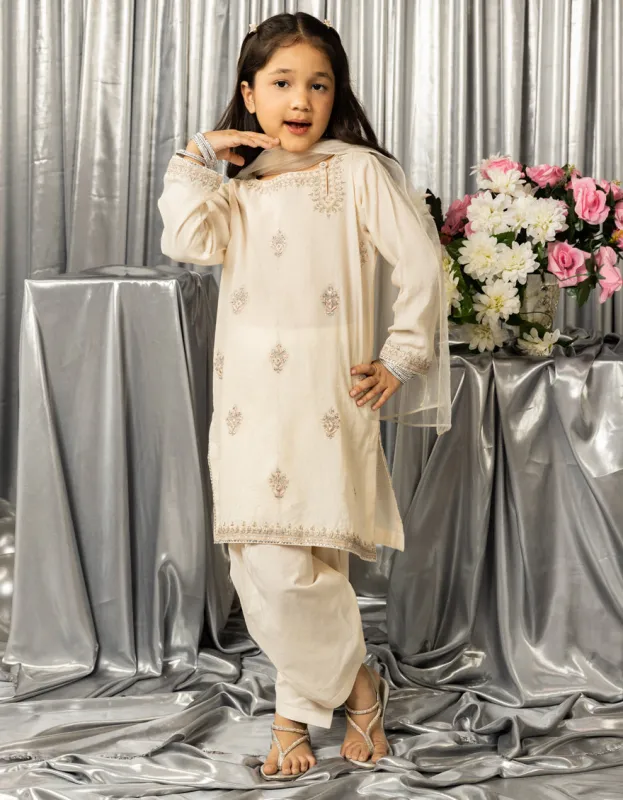IVORY DOBBY 3PC STITCHED | JGK-S-JGP-25-1565 FB sold by Junaid Jamshed