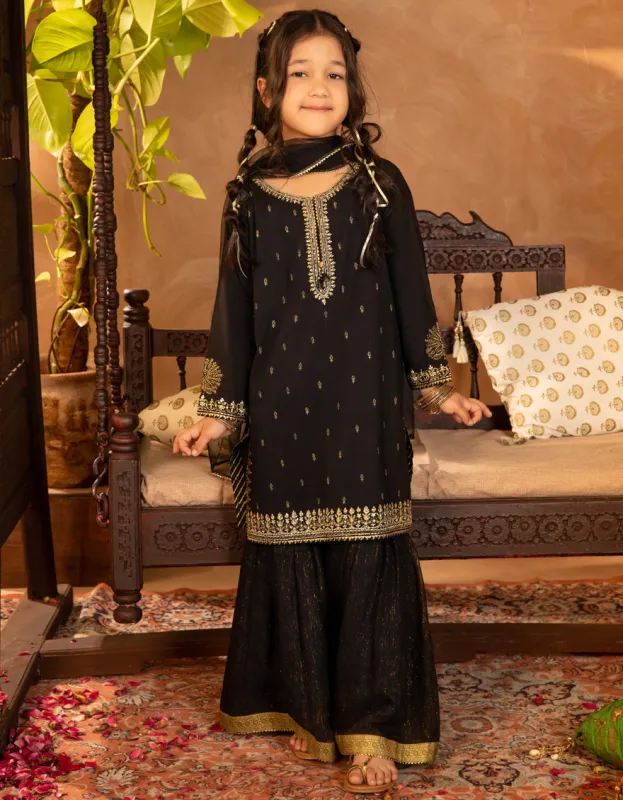 BLACK CORA 3PC STITCHED | JGKL-S-JGF-25-1911 F sold by Junaid Jamshed