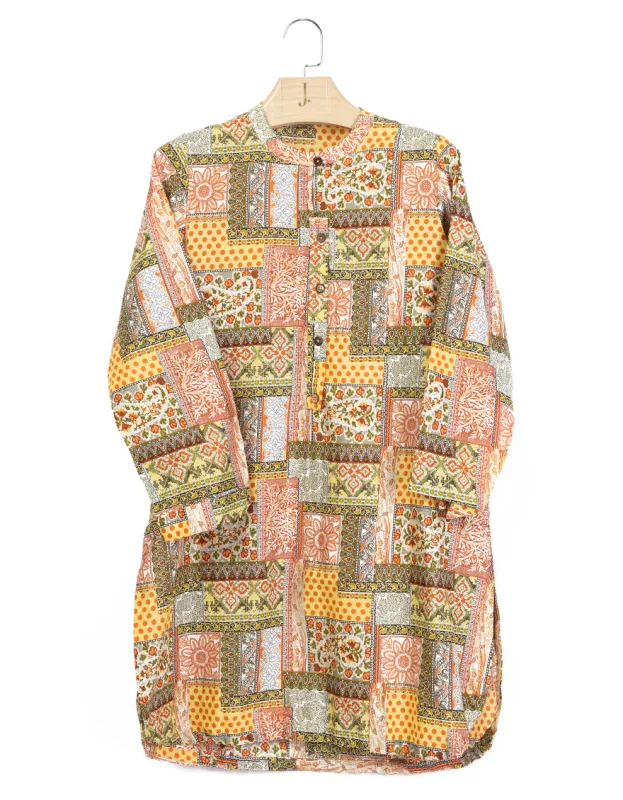 MULTICOLOR LAWN KURTI | JJLK-S-JSS-25-411 FB sold by Junaid Jamshed