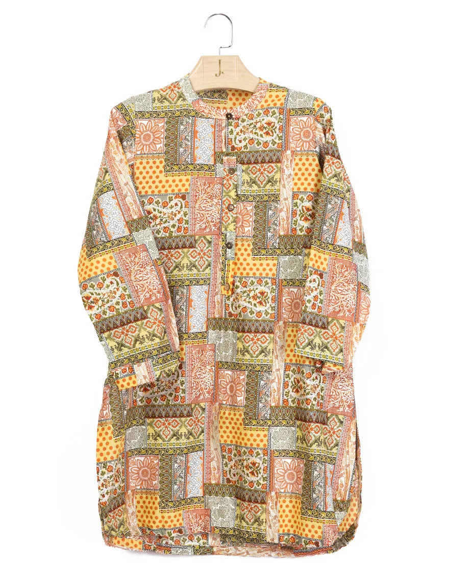 MULTICOLOR LAWN KURTI | JJLK-S-JSS-25-411 FB sold by Junaid Jamshed