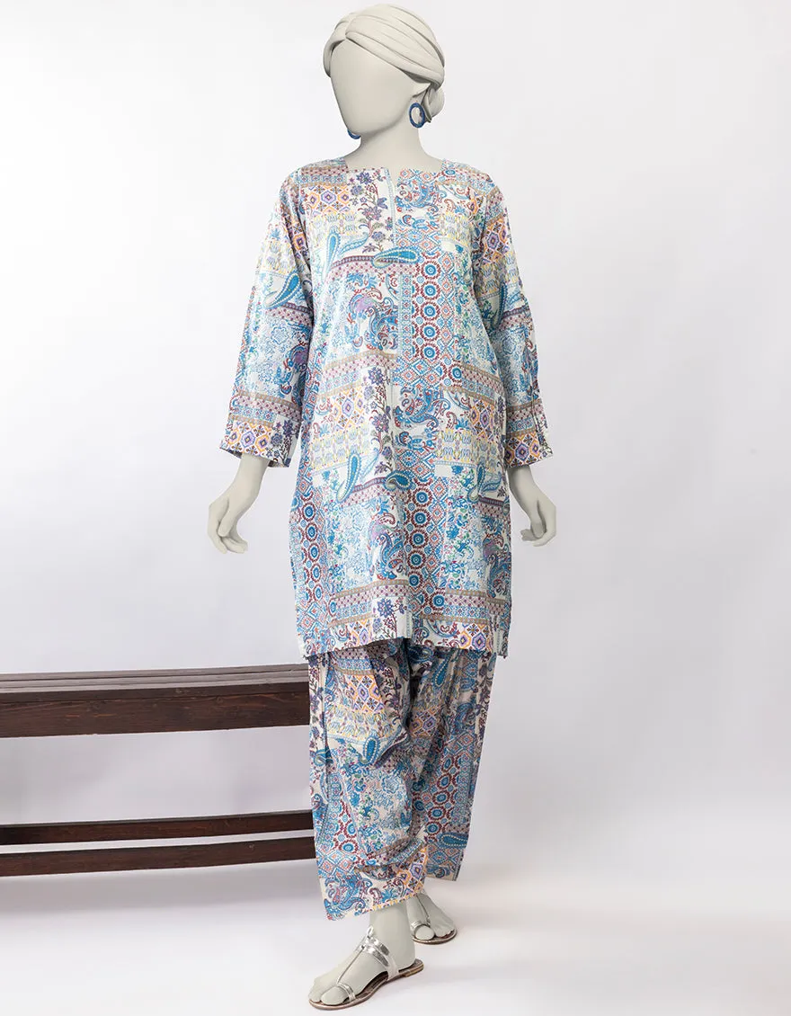 MULTICOLOR LAWN KURTI | JJLK-S-JSS-25-409 FB sold by Junaid Jamshed