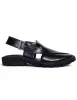 SHINY BLACK PLAIN PESHAWARI SANDAL | JJFW-JPC-041-PU/S25- sold by Junaid Jamshed