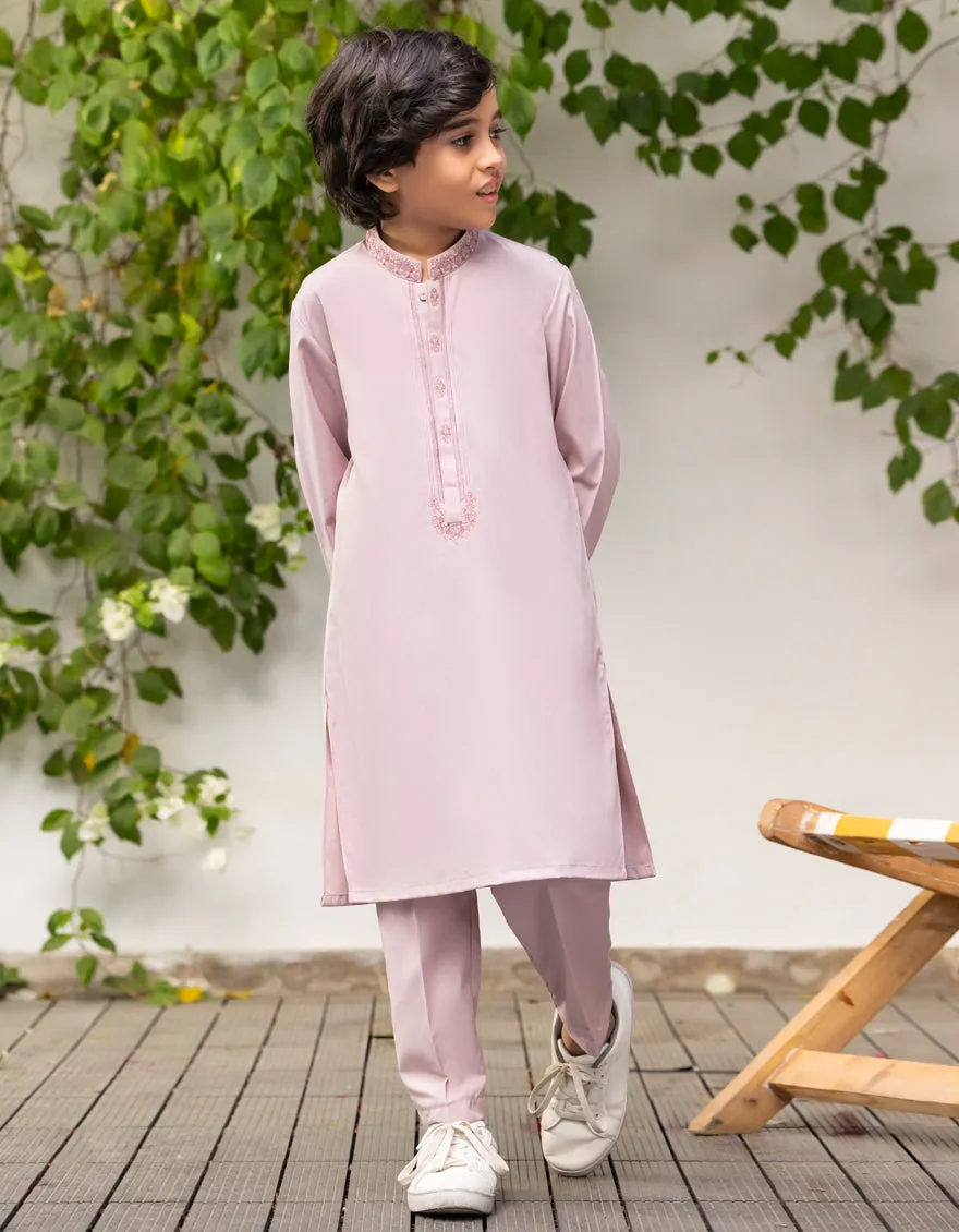 LIGHT PINK BLENDED KURTA TROUSERS | JCKP-A-39252/S25/JJ9 sold by Junaid Jamshed product image thumbnail 3