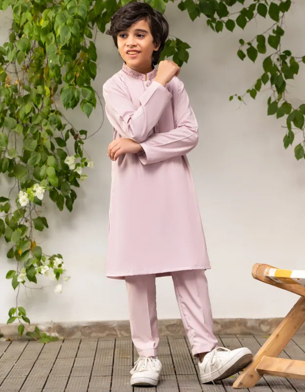 LIGHT PINK BLENDED KURTA TROUSERS | JCKP-A-39252/S25/JJ9 sold by Junaid Jamshed