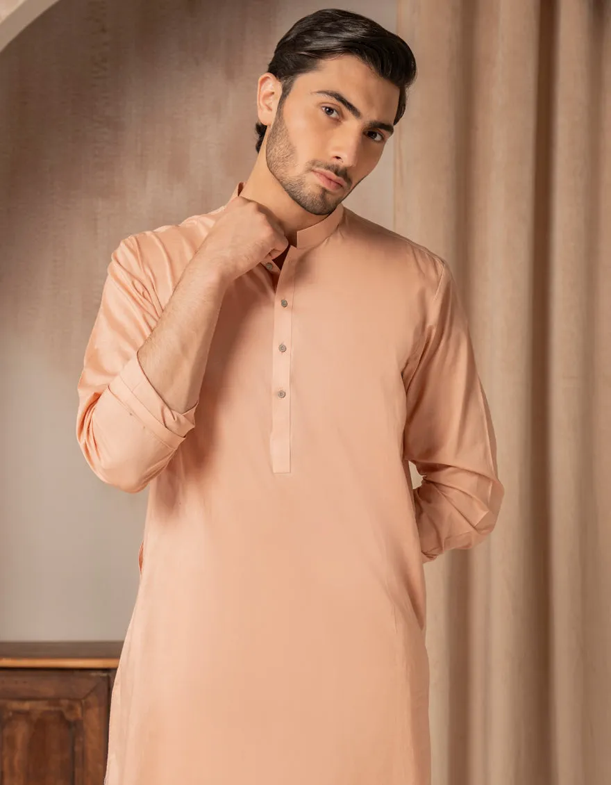 TEA PINK COTTON KURTA | JJK-A-47468/S25/JJ93 sold by Junaid Jamshed product image thumbnail 2