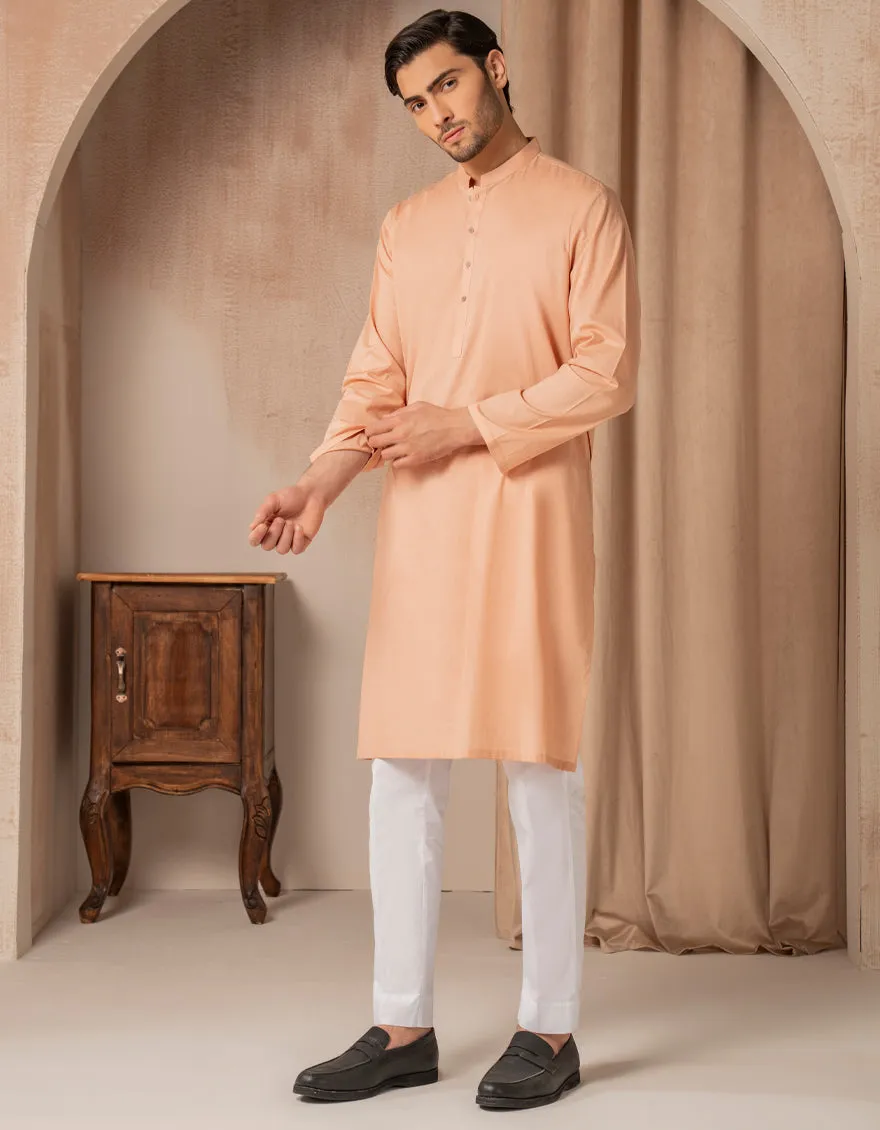 TEA PINK COTTON KURTA | JJK-A-47468/S25/JJ93 sold by Junaid Jamshed product image thumbnail 4