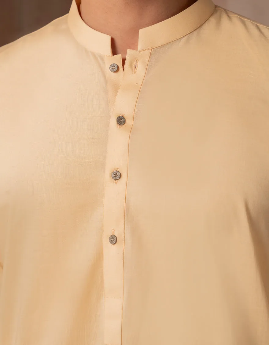 PEACH COTTON KURTA | JJK-A-47472/S25/JJ93 sold by Junaid Jamshed product image thumbnail 3