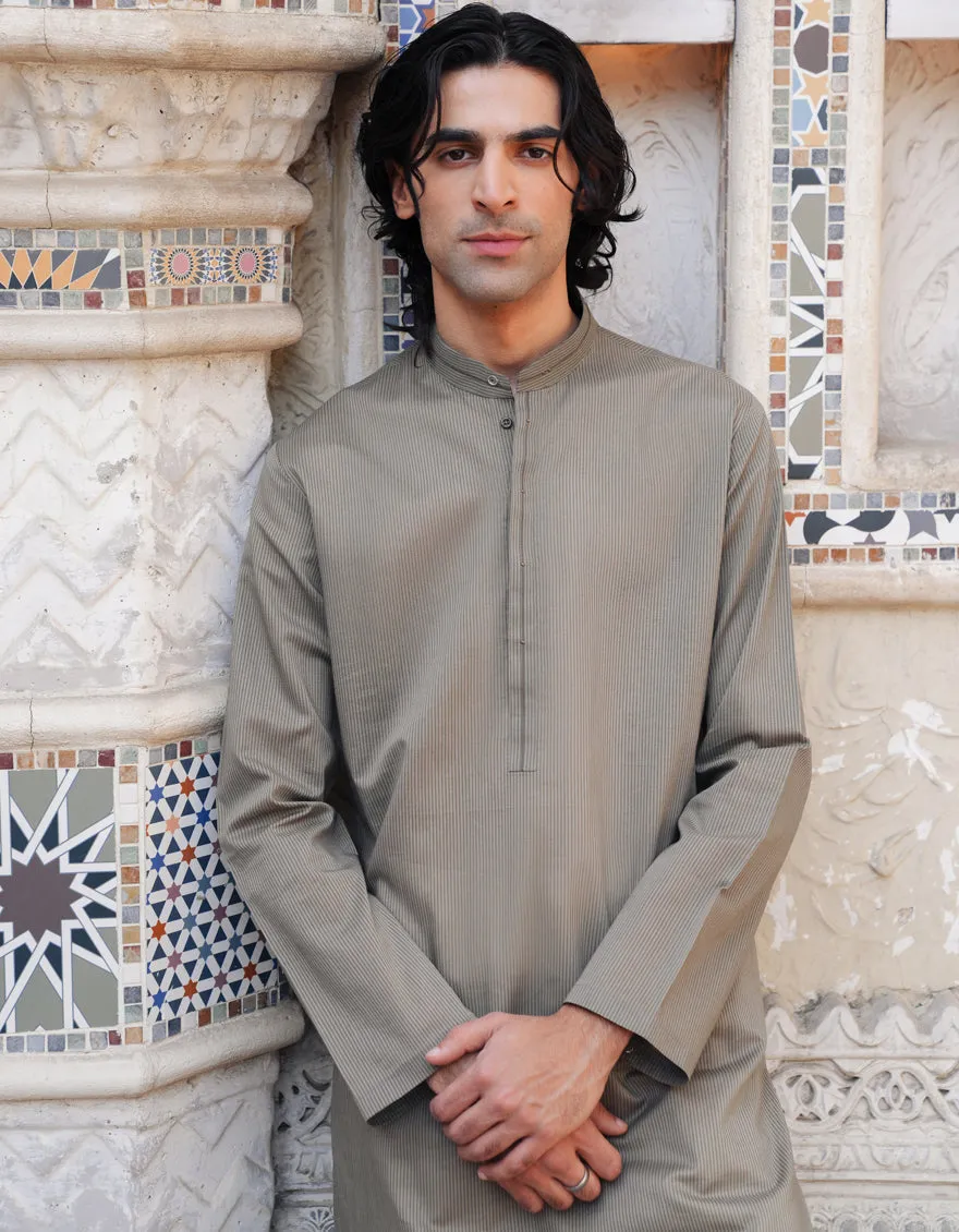 BROWN CVC KURTA | JJK-S-33353/S25/JJ89 sold by Junaid Jamshed product image thumbnail 2