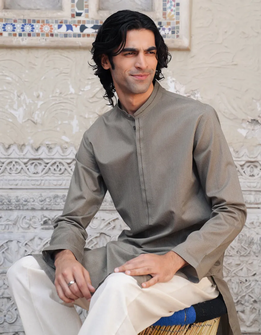 BROWN CVC KURTA | JJK-S-33353/S25/JJ89 sold by Junaid Jamshed product image thumbnail 4
