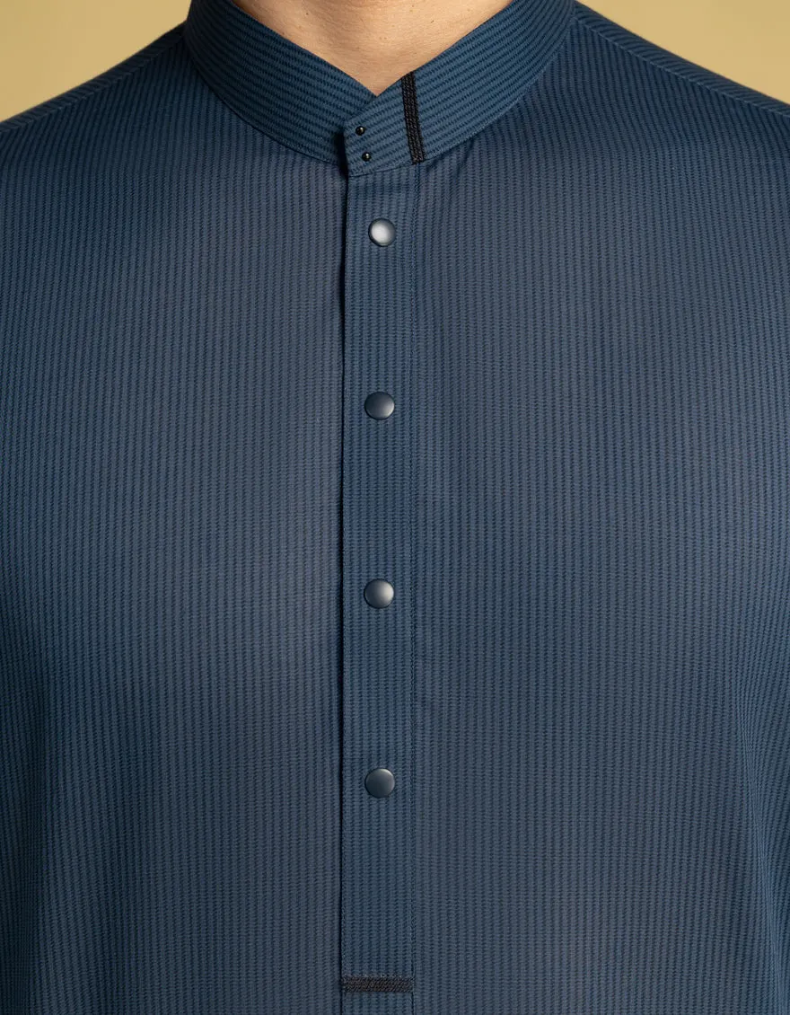 BLUE CVC KURTA | JJK-S-33352/S25/JJ8951-CL sold by Junaid Jamshed product image thumbnail 3