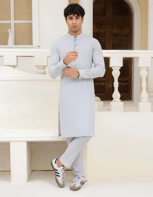 SMOKE BLENDED KURTA TROUSERS | JTKP-A-46675/S25/JJ1 sold by Junaid Jamshed