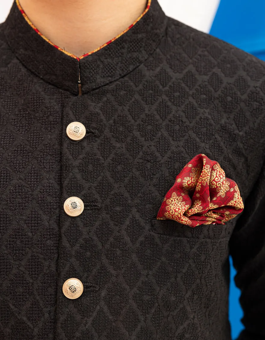 BLACK BLENDED SPECIAL KURTA | JTK-SP-A-48210/S25/J sold by Junaid Jamshed product image thumbnail 3